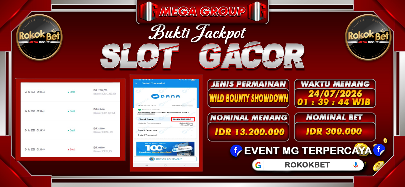 Bukti JP situs Rokokbet hari Jumat, 24 Juli 2026
